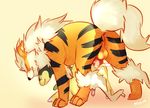  arcanine balls bayleef canine cum duo erection feral feral_on_feral from_behind gay interspecies knot maim male mammal nicobay nintendo penis pok&#233;mon pok&eacute;mon sex video_games 