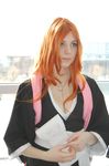  a-pumpkin bleach blue_eyes cosplay highres long_hair matsumoto_rangiku non-asian orange_hair photo shinigami 