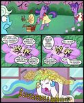  arthropod bee clothed clothing comic cutie_mark dancing dialog dialogue english_text equine female feral flower friendship_is_magic fur group hair horn horse insect madmax mammal multi-colored_hair music my_little_pony pony princess princess_celestia_(mlp) purple_fur royalty text twilight_sparkle_(mlp) two_tone_hair unicorn war_dance white_fur window winged_unicorn wings 