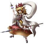  animal_ears bishamonten's_spear naginami polearm simple_background smile solo spear toramaru_shou touhou weapon white_background 