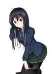  accel_world antenna_hair arvalion bad_id bad_pixiv_id black_hair brown_eyes kuroyukihime long_hair pantyhose school_uniform solo umesato_middle_school_uniform 