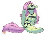  bencoon bondage bound chromaskunk collaboration equine female feral fluttershy_(mlp) friendship_is_magic gag generation_4 green_eyes hair horse mammal my_little_pony pegasus pink_hair plain_background pony pussy rope rope_bondage sad solo spreading white_background wings yellow_body 