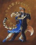  canine couple dancing dress duo feline female fox heather_bruton leopard male mammal suit 