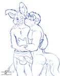  blue_and_white briefs bulge butt canine cute duo gay hug jesse kissing male mammal mustelid otter penis underwear wolfblade 