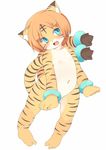  aqua_eyes cat cub feline female hair kotorahime_neneko mammal mcdonnell-douglas nipples nude orange_hair shinrabanshou tiger toratora_hime_neneko young 