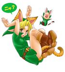  animal_ears blonde_hair brown_eyes cat_ears cat_tail legend_of_zelda link majora's_mask matsuri_miko no_pants shota tail the_legend_of_zelda the_legend_of_zelda:_majora's_mask tingle young_link 