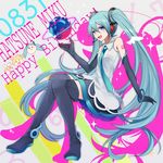  aqua_eyes aqua_hair bad_id bad_pixiv_id banned_artist boots earth elbow_gloves gloves harano hatsune_miku headset long_hair looking_at_viewer open_mouth smile solo thigh_boots thighhighs twintails very_long_hair vocaloid 