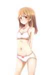  aoi_usagi bad_id bad_pixiv_id blush bow bow_bra bow_panties bra brown_hair lingerie navel panties red_eyes silica solo sword_art_online underwear underwear_only white_bra white_panties 