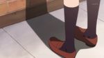  animated animated_gif black_legwear brown_shoes cake crush food lowres mawaru_penguindrum oginome_ringo shoes socks solo stomping 