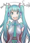  aqua_eyes aqua_hair bad_id bad_pixiv_id hatsune_miku long_hair looking_at_viewer mogamiya_honu open_mouth simple_background solo twintails vocaloid 