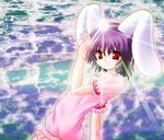  animal_ears artist_request bunny_ears inaba_tewi lens_flare solo touhou 