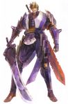  absurdres armor artist_request blue highres kaijin_no_souki male_focus oni onimusha onimusha:_dawn_of_dreams solo sword weapon 