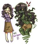  angry avengers chibi genderswap glasses hulk marvel she-hulk size_difference smile 