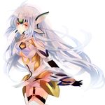  android blue_hair breasts elbow_gloves fukuda935 garter_straps gloves highres kos-mos kos-mos_ver._4 large_breasts long_hair red_eyes solo thighhighs transparent_background underboob very_long_hair xenosaga xenosaga_episode_iii 