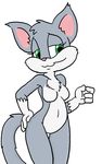  breasts cat feline female green_eyes looking_at_viewer mammal nude rita rita_(animaniacs) solo standing unknown_artist 