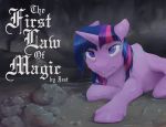  2019 digital_media_(artwork) english_text equine friendship_is_magic fur hair hi_res hooves horn mammal my_little_pony purple_eyes purple_fur purple_hair purple_hooves rock silfoe text twilight_sparkle_(mlp) winged_unicorn wings 