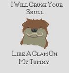  blavius brown_fur cross_stitch cute english_text fur humor looking_at_viewer male mammal mustelid otter solo south_park text unknown_artist whiskers 