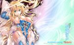  angel cleavage miwa_yoshikazu nopan stockings thighhighs wallpaper 