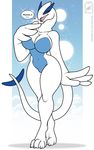  anthro blush breasts brown_eyes female hi_res legendary_pok&#233;mon lugia nintendo pok&#233;mon video_games walter_sache 