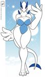  anthro blush breasts brown_eyes female hi_res legendary_pok&#233;mon lugia nintendo pok&#233;mon video_games walter_sache 