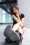  asian highres legs legs_crossed photo sayaka smile 