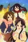  3girls absurdres akiyama_mio black_eyes black_hair brown_eyes brown_hair highres hirasawa_yui k-on! long_hair multiple_girls nakano_azusa official twintails 