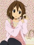  1girl brown_eyes brown_hair highres hirasawa_yui k-on! official 