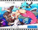  breasts brown_hair darkshadow dewott gem gloves jewels luvdisc mei_(pokemon) mermaid monster_girl navel nipples pixiv_manga_sample pokemon pokemon_(game) pokemon_bw2 remoraid rorretsim wailord 