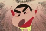  1boy animated animated_gif black_hair child chinese crayon_shin-chan eyebrows lowres nohara_shinnosuke running subtitle thick_eyebrows 