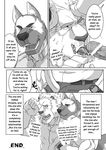  big_muscles blush canine censored clothing comic dialog dialogue dog english_text erection feline fellatio fur gay german_shepherd grope licking lion male mammal muscles oral oral_sex pants penis police ron9 saliva sex shirt text tongue translated trousers uniform watch 