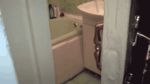  animated bathroom bathtub cat door feline feral fur inside low_res mammal real sink solo white_fur 