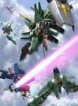  beam_rifle energy_gun energy_sword gun gundam gundam_zz mecha no_humans robographer shield sword weapon zeta_gundam_(mobile_suit) zz_gundam 