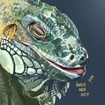  green_scales grey_background horn hweh_heh_heh iguana jew laugh lizard plain_background reptile scale scalie solo 