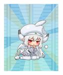  apple_inc. blush chibi hat horns personification plug red_eyes sankuma solo thighhighs wings 