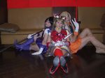  aino_minako bishoujo_senshi_sailor_moon cosplay looking_at_viewer magical_girl photo sailor_moon sailor_saturn sailor_venus sitting tomoe_hotaru tsukino_usagi v 