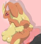  blush boar breasts butt emboar erection female hot_dogging lagomorph looking_at_viewer looking_back lopunny male mammal nintendo open_mouth penis pok&#233;mon pok&eacute;mon porcine precum rabbit red_eyes straight sweat tongue type video_games 