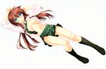  alpha blue_eyes brown_hair long_hair nipple_slip nipples no_bra open_shirt panties scan seifuku socks tagme_(character) tie underwear 