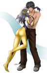  absurd_res alpha_channel blue_submarine_no._6 butt couple duo embrace female hi_res human male mammal migs3331 monster monster_girl mutio nude plain_background pointy_ears red_eyes romantic tetsu_hayami transparent_background 