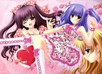  blonde_hair brown_hair dress loli long_hair nishimata_aoi purple_hair ribbons short_hair tagme twintails 