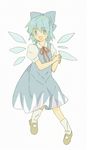  bangs bow cirno full_body noise_(hakusen) solo touhou 