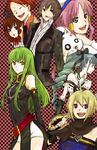  4girls aria aria_pokoteng bad_id bad_pixiv_id bare_shoulders belt blonde_hair blue_hair brown_eyes brown_hair buzz c.c. closed_eyes code_geass crossover crown detached_sleeves drill_hair emil_castagnier green_eyes green_hair hair_ribbon jacket kanzato_shin long_hair mizunashi_akari multiple_boys multiple_girls necktie persona persona_trinity_soul pink_hair red_eyes red_hair ribbon scarf school_uniform short_hair smile tales_of_(series) tales_of_symphonia tales_of_symphonia_knight_of_ratatosk umineko_no_naku_koro_ni ushiromiya_battler ushiromiya_maria yellow_eyes 