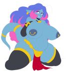  alien anthro armwear belly big_breasts breasts clothing ear_piercing female legwear loincloth looking_at_viewer mirabelle nipple_piercing nipples piercing slightly_chubby solo tailband theycallhimcake thick_thighs 