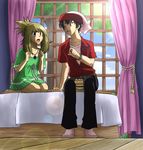  1girl alternate_costume couple hetero highres odamaki_sapphire pokemon pokemon_special ruby_(pokemon) velkia 