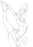  ass bad_id bad_pixiv_id copyright_request figure_skating flexible greyscale highres ice_skates leg_up lineart monochrome nakabayashi_reimei skates solo work_in_progress 