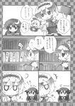  alice_margatroid angeltype chibi comic greyscale highres koakuma monochrome multiple_girls patchouli_knowledge shanghai_doll touhou translated 