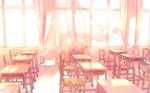  chair classroom couple curtains desk furai highres indoors kiss long_hair long_sleeves multiple_girls original revision school_chair school_desk see-through_silhouette silhouette sitting sunlight wind window yuri 