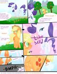  applejack_(mlp) blonde_hair blood bloody_nose blush comic cowboy_hat cutie_mark dialog dialogue english_text equine female feral friendship_is_magic hair hat horn horse lesbian mammal masturbation my_little_pony nosebleed open_mouth outside pony ponylicking pussy rarity_(mlp) text tongue tree unicorn wood 