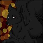  bisexual black black_body canine claws color cute dragon female feral fur looking_at_viewer male mammal plain_background ryuu safe sketch solo wings wolf 