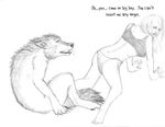  canine female greyscale human male mammal monochrome pencils straight transformation wolf 