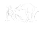  anthro anthro_on_feral bestiality black_and_white breasts dark_nek0gami dragon female feral interspecies knot male monochrome penetration penis plain_background pussy scalie sex size_difference sketch straight vaginal vaginal_penetration white_background wingless 